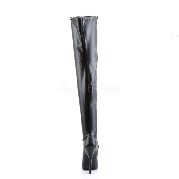 Pointed Toe Heel Thigh High Boots - Picture 5 of 5